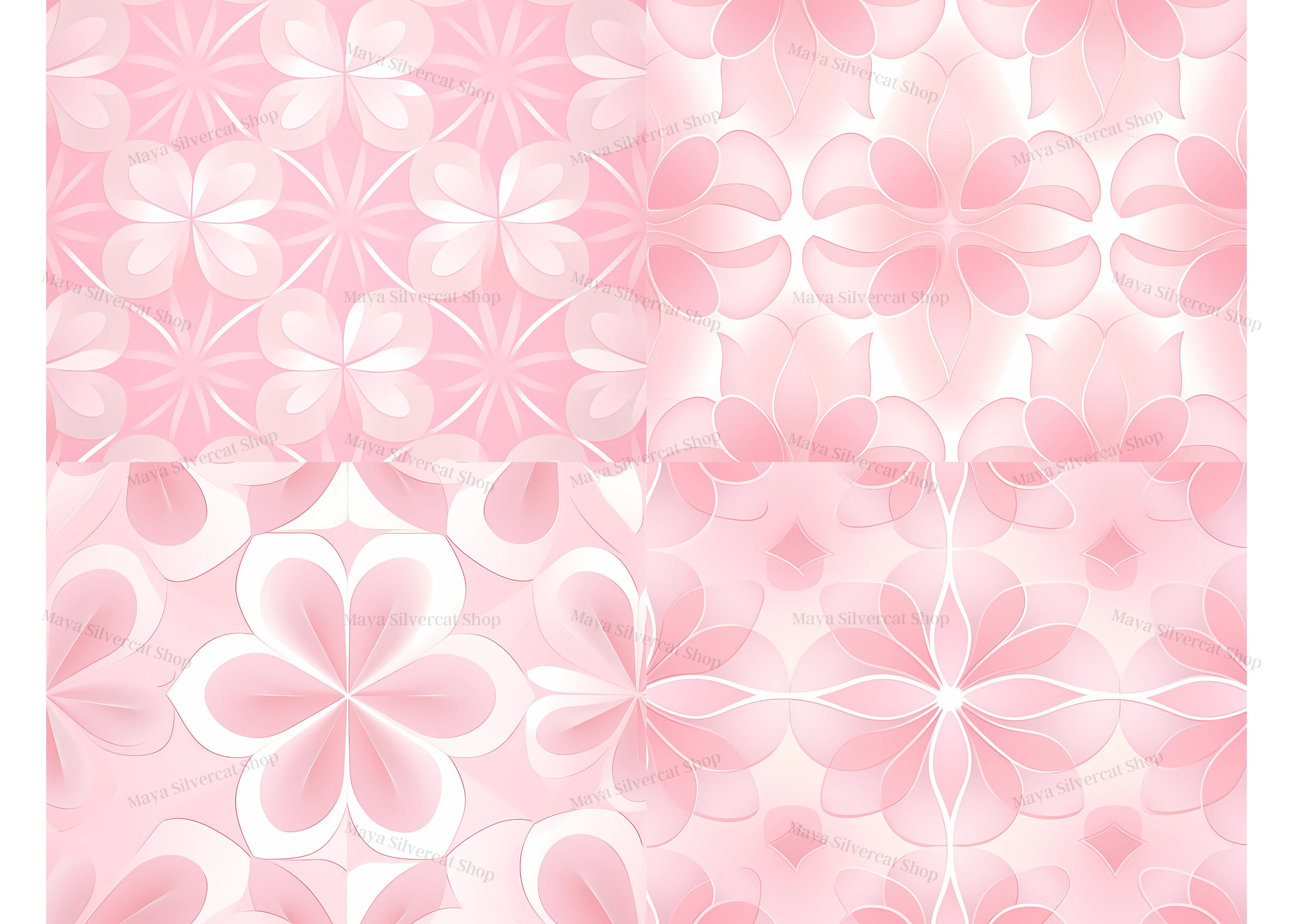Pink Patterns Professional 25 Floral Patterns - Pink 2 | Instant Download | Commercial Use - Etsy
