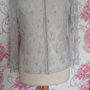 Lace Net Jacket with Sequins and Beads - UK Size Medium
