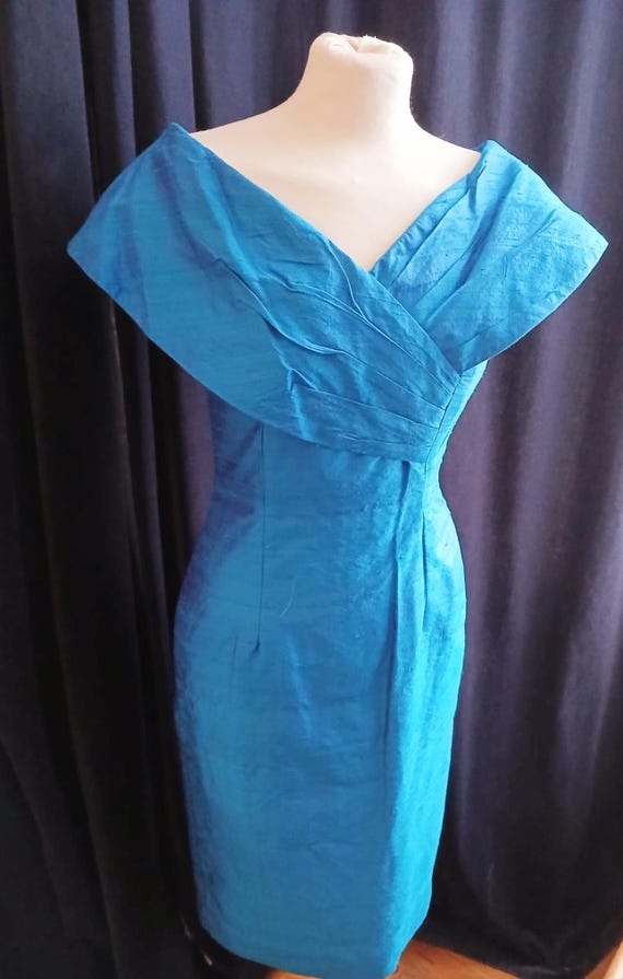 Vintage Teal Taffeta 2 Piece Dress and Jacket Alternative Festive Season  Outfit. - Etsy