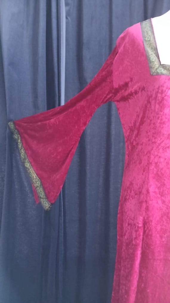 red crushed velvet dress Gwendolyn Dress