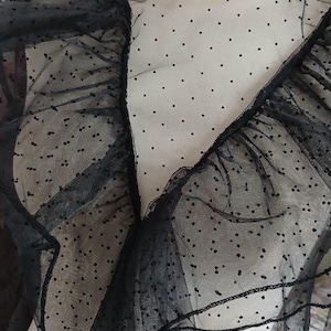 Sheer polka dot blouse