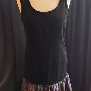 Vintage handmade Gothic steampunk velvet frill evening dress.