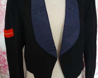 Dark blue military-style jacket