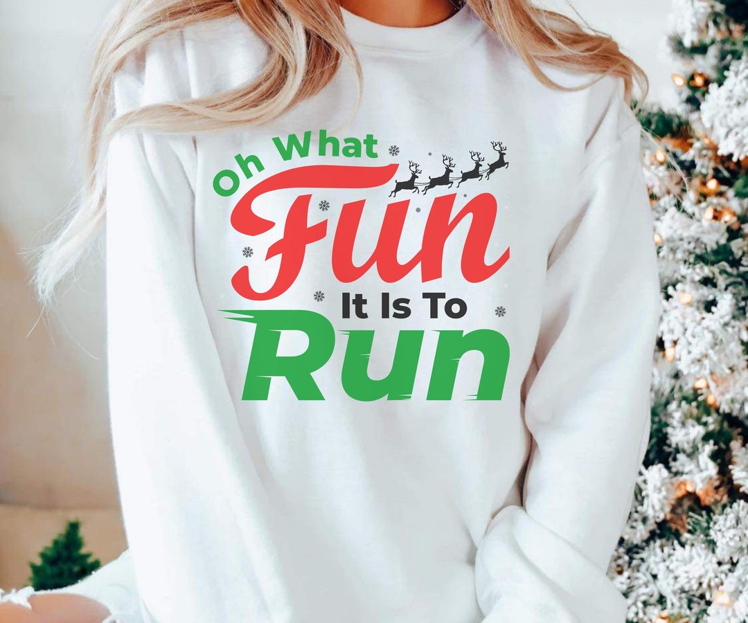 Christmas Running Sweatshirt, Christmas Running Shirt, Funny Christmas