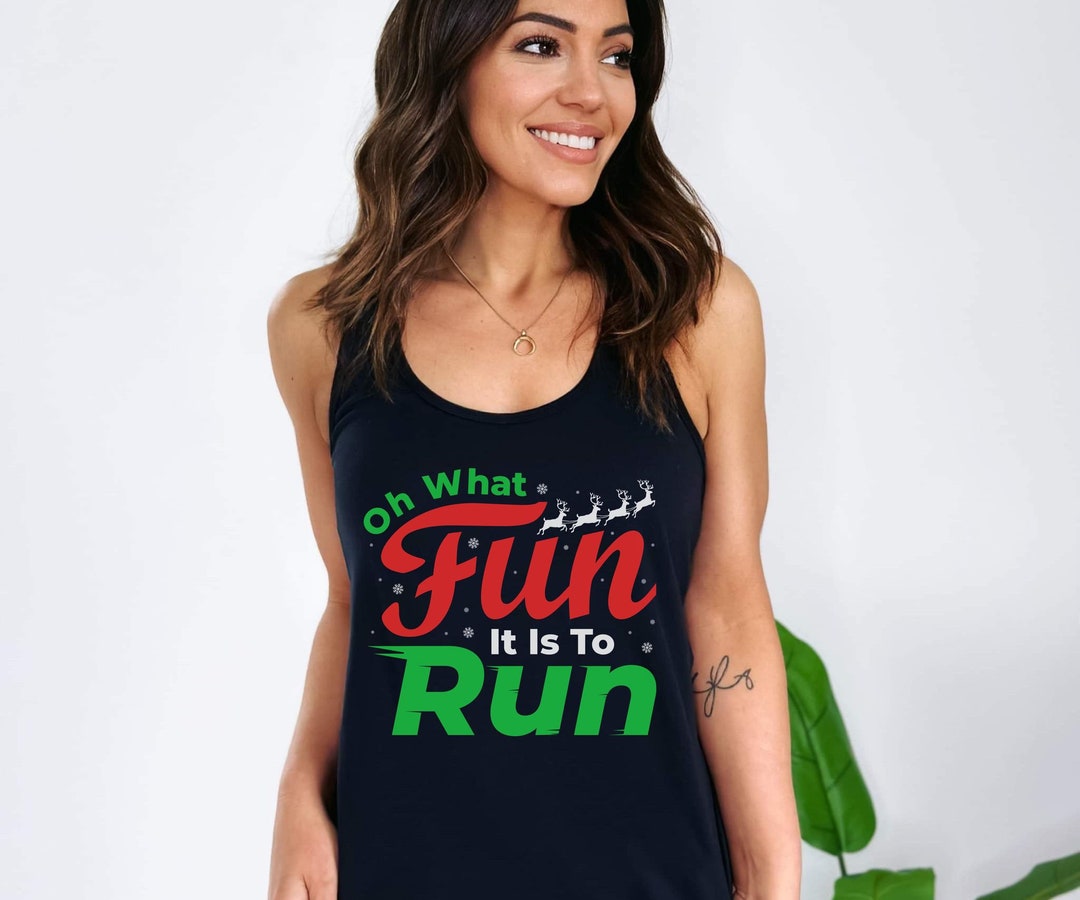 Christmas Running Tank Top, Christmas Running Shirt, Funny Christmas