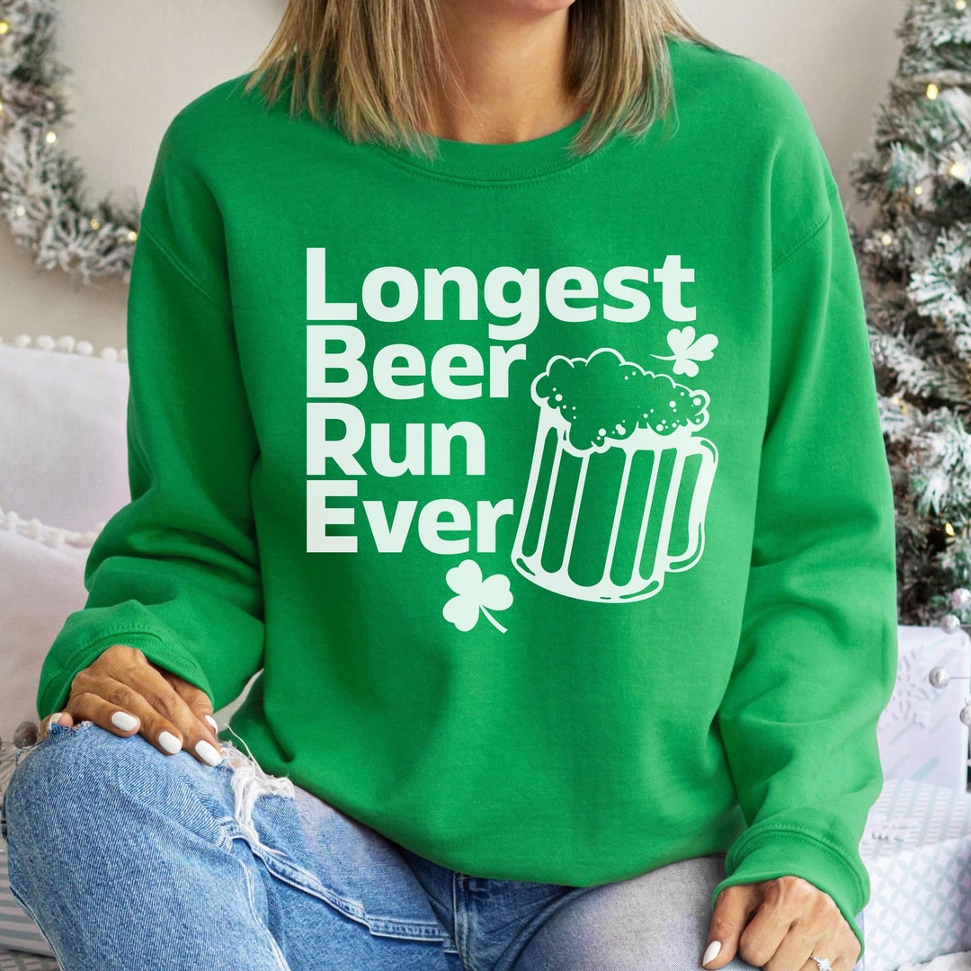 Funny St Patrick's Day Running Sweatshirt, St Patrick's Day Running