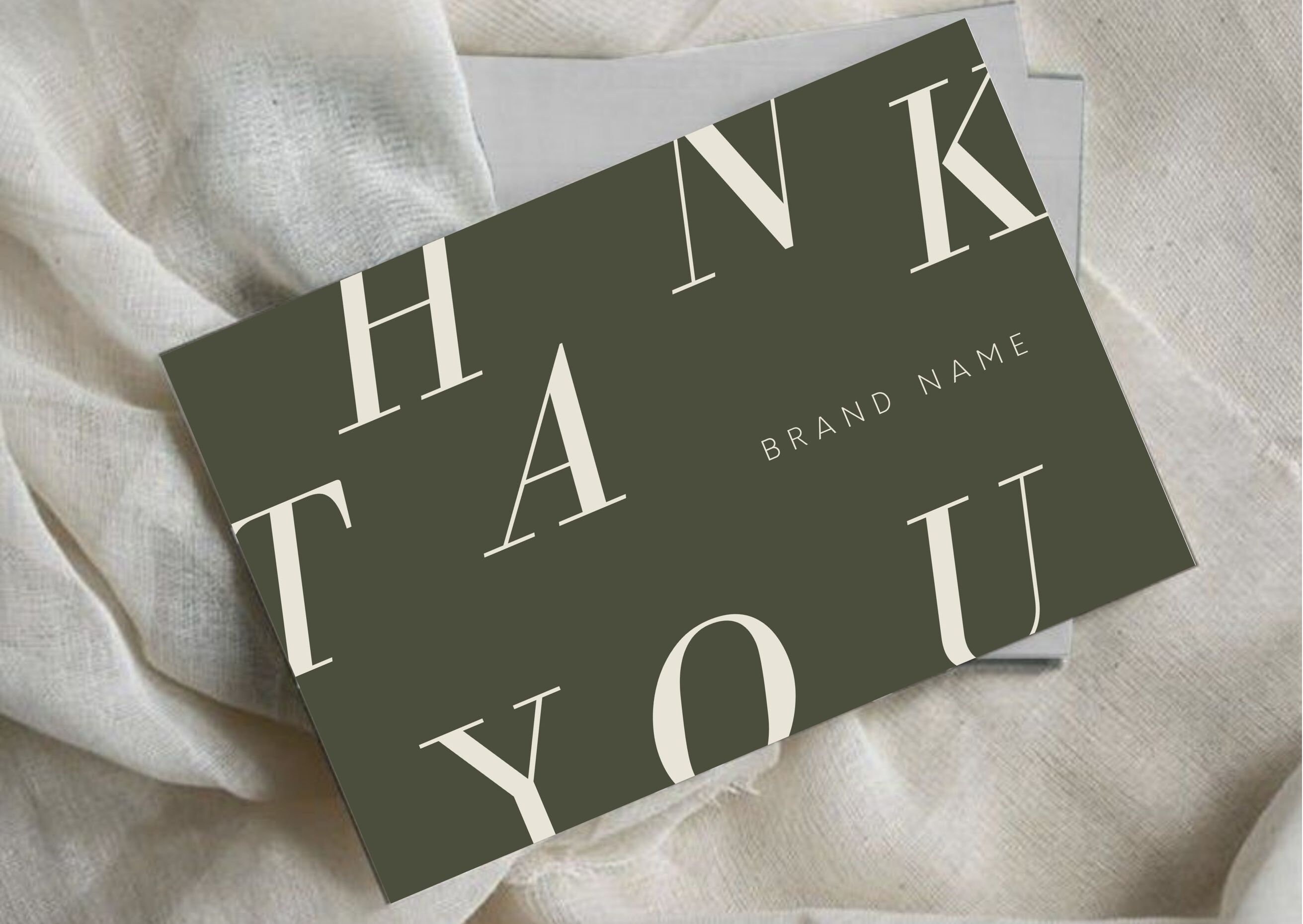 EDITABLE Luxury Thank You Card Template, Minimal Business Thank You ...