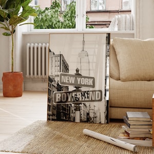 new york wall art vintage poster aesthetic black and white art print new york city for living room picture decoration modern home gallery