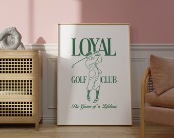 Retro Golf Club Golf Wall Art Print Poster Funny Golf Sports Poster Vintage Golf Art Vintage Home Decor Sports Poster Printable
