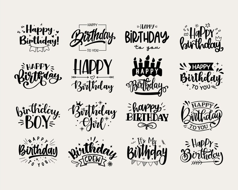 Alles Gute zum Geburtstag svg Bundle Instant Download - Etsy Schweiz