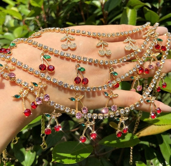 Gold Plated Crystal Tennis Necklace 