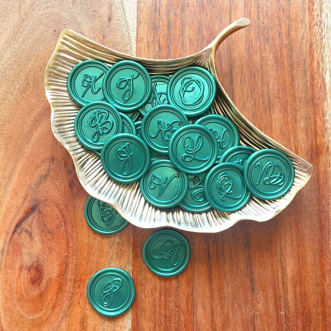Cursive Letter Wax Seal, Initial Wax Seal, Selfadhesive Wax