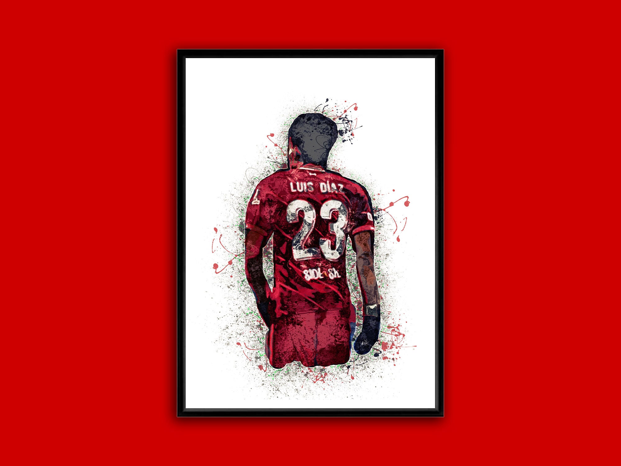 Liverpool FC Print Luis Diaz Wall Art A4 Football Picture - Etsy