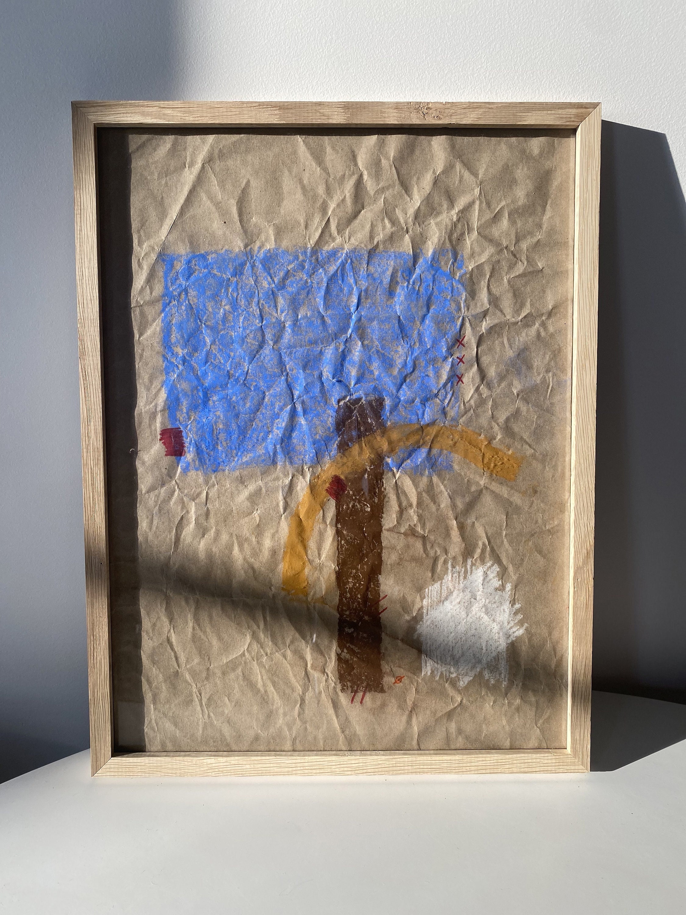 Cadre avec Croquis Au Pastel Sec