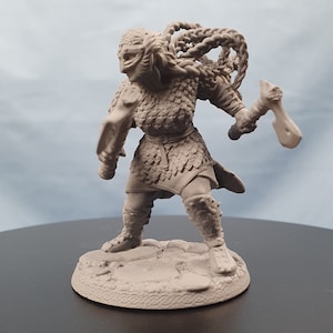 Aidda the Brave Axe Maiden | Fantasy Miniature | RPG | Dungeons and Dragons | D&D |