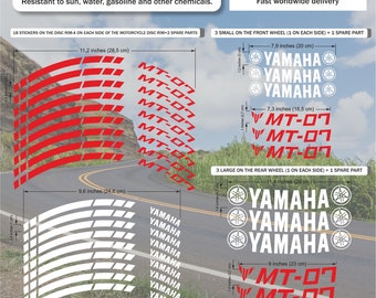 Planche de stickers YAMAHA MT07 