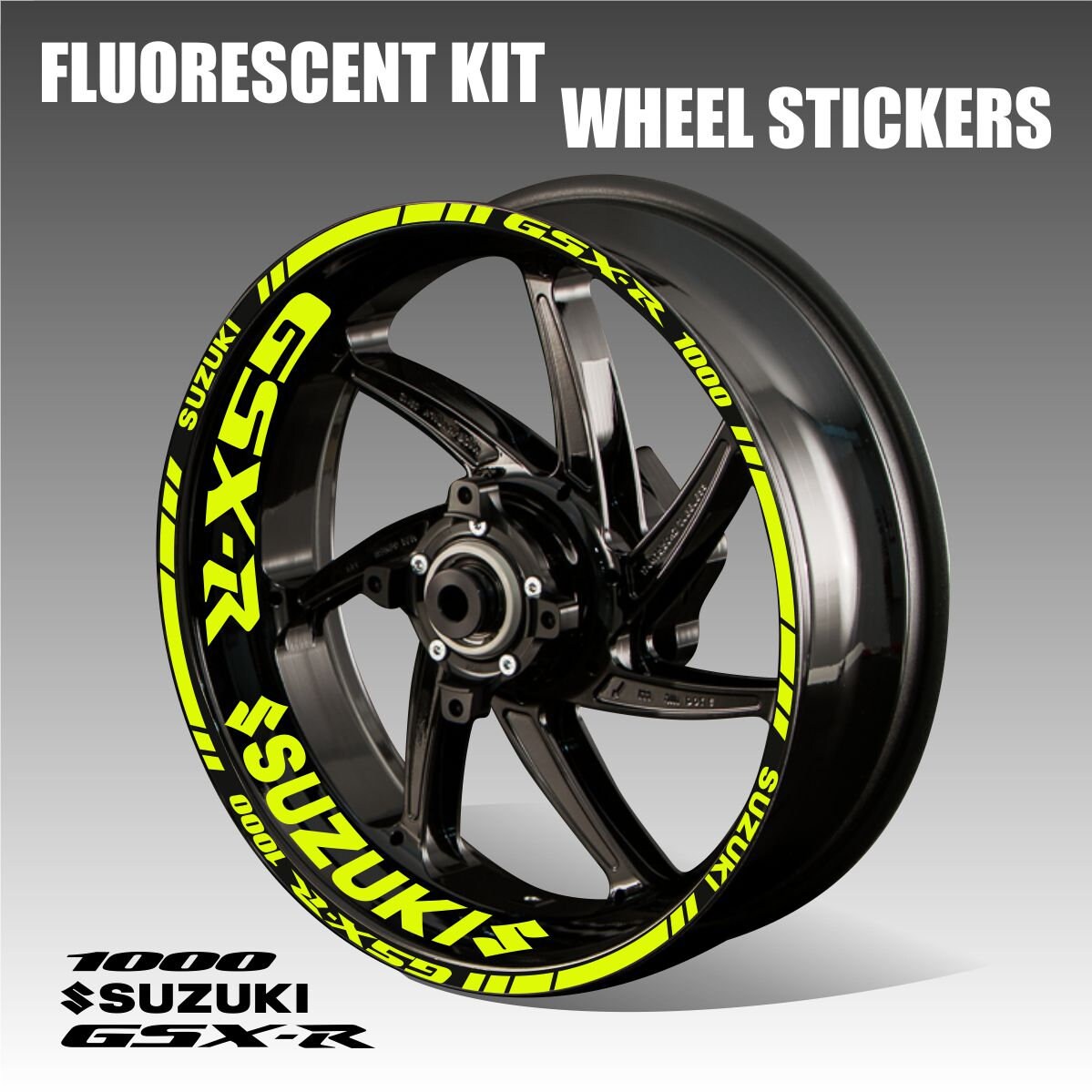 Amazon.com: for Suzuki GSXR Motorcycles Wheel Stickers