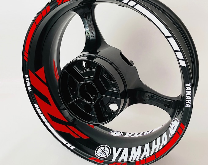 Wheel Stickers For Yamaha YZF-R1 R1 Rim Tape Motorcycle Decals Graphics - Foto 7