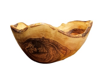 Elongated bowl, selectable length, fruit bowl, rustic fruit bowl made of olive wood by hand