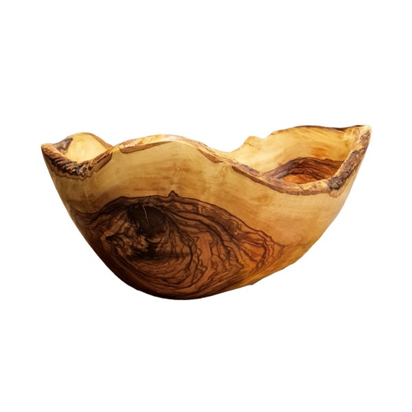 Elongated bowl, selectable length, fruit bowl, rustic fruit bowl made of olive wood by hand