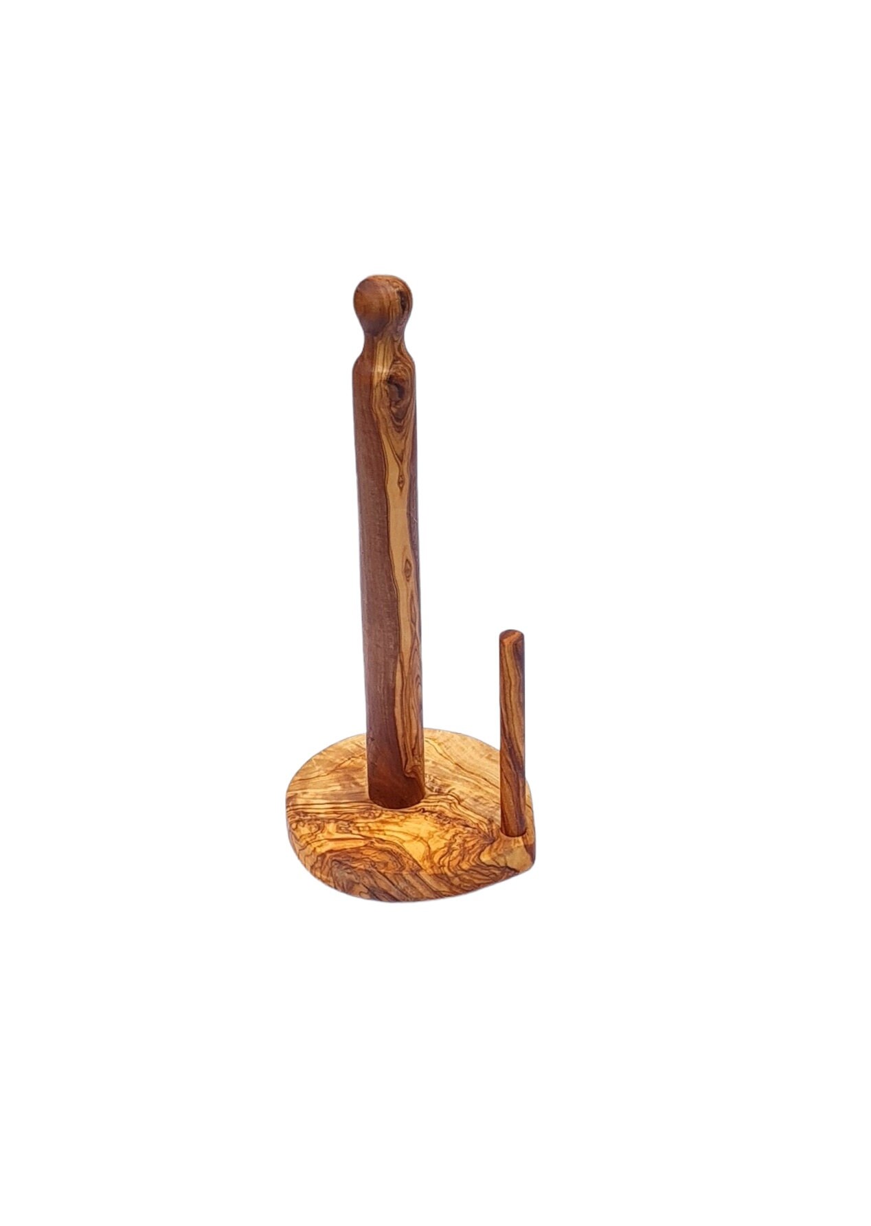 Kitchen roll holder, roll dispenser, roll stand, made of olive wood, handmade
