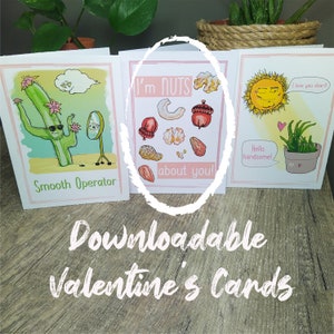 FOU DE VOUS | bricolage | Carte Saint Valentin | carte téléchargeable | valentines drôles | amoureux des plantes | imprimez le vôtre | jolie carte de saint valentin