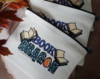 Book Dragon-etui met ritssluiting: leesgrage accessoirecanvas