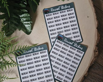 Book Journal/Annotating stickers - Reread stickers