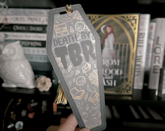 Death By TBR 棺のしおり | 箔押ししおり | 読書用アクセサリー | 不気味