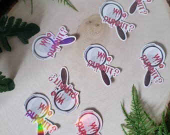 Who Dunnit (holografische sticker en magneetvariatie)
