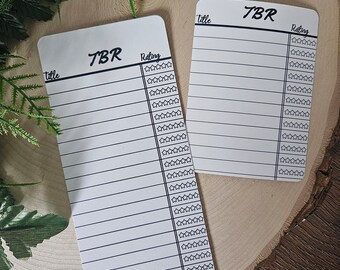 Marque-page ou autocollant TBR Tracker : accessoire de journal de lecture