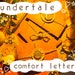 Undertale Handwritten Comfort Character Letters - Shifting, gift, fictional characters, personalised 