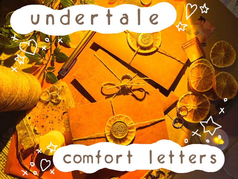 Undertale Handwritten Comfort Character Letters - Shifting, gift, fictional characters, personalised 