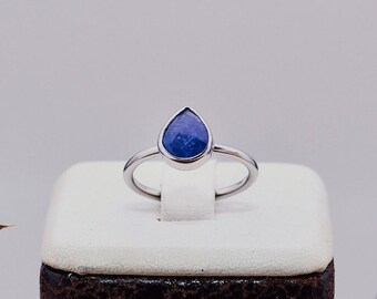 Tanzanite Silver Ring, Natural Gemstone, Tanzanite, Sterling Silver Ring