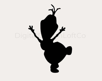 olaf silhouette etsy