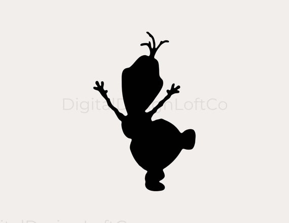 olaf silhouette svg frozen princess svg frozen birthday etsy