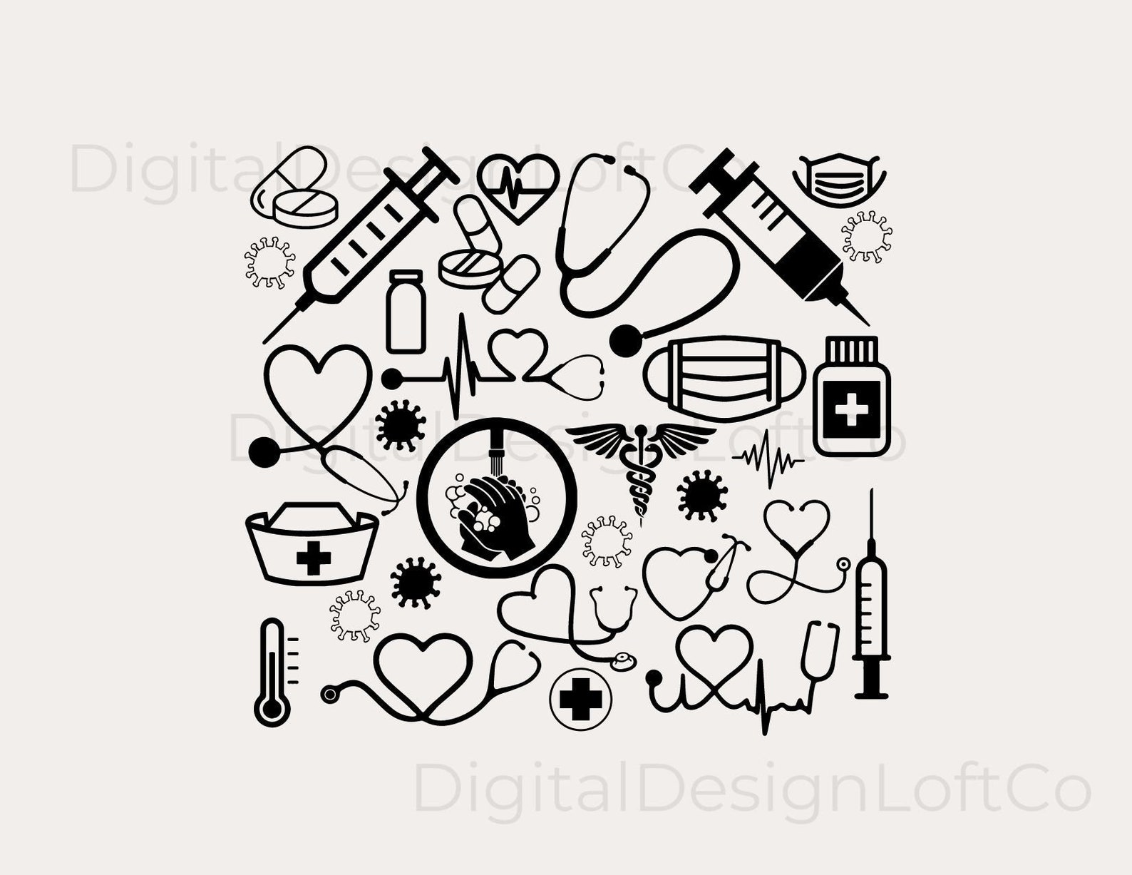 Nurse Tools Bundle Svg Nursing Svg Bundle Nurses Svg Etsy