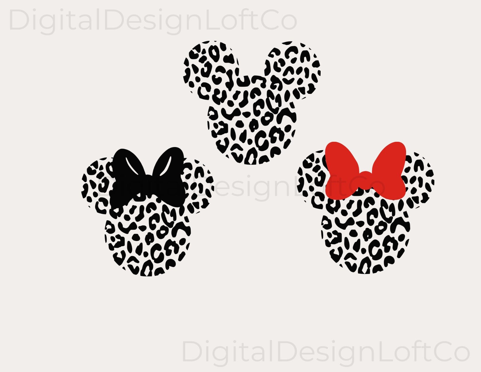 Mickey and Minnie Leopard Animal Kingdom Mickey and Minnie - Etsy