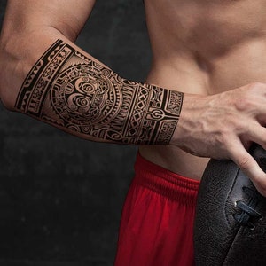 Maori forearm temporary tattoo