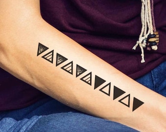 Fake Triangle Tattoo - Etsy Denmark