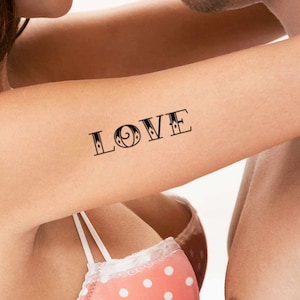 Alphabet letters temporary tattoo
