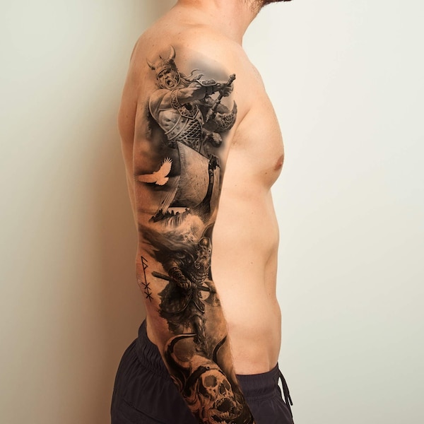 Viking Temporary Tattoo - Etsy