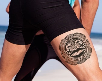 Maori rounds #2 temporary tattoo