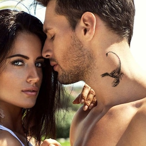 Scorpio temporary tattoo for women and men / Small black scorpio temp tat / Scorpio fake tattoo / Scorpio Tattoo / Animal Tattoo