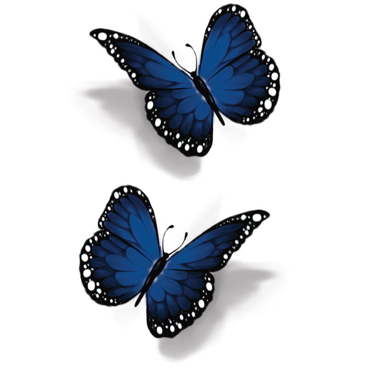3D Blue Butterfly Temporary Tattoo for Women and Men / 3D Blue
