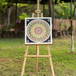 Bright Hand Drawn Mandala Wall Art Colourful Home Decor Boho Home Decor Wall Hanging A4 Size Circular Mandala Etsy