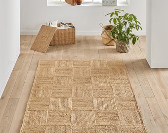 Handwoven Jute Area Rug | Custom Living Room Rug
