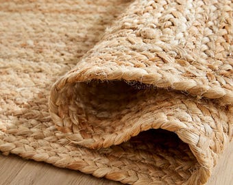 Handwoven Jute Area Rug | Custom Living Room Rug