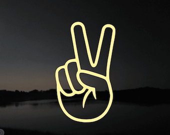 Peace Sign Decal: 6-Inch Vinyl Sticker, Car/Laptop Decor