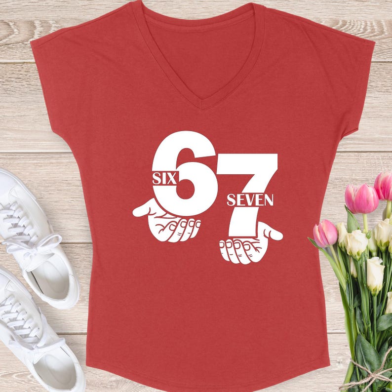 Six Seven with Hands Design: SVG Digital Download of 6-7 image 4